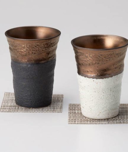 Pottery Golden Decoration Pair Cup Set